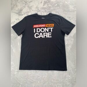 Rebellion Black 'I Don't Care' Graphic Tee